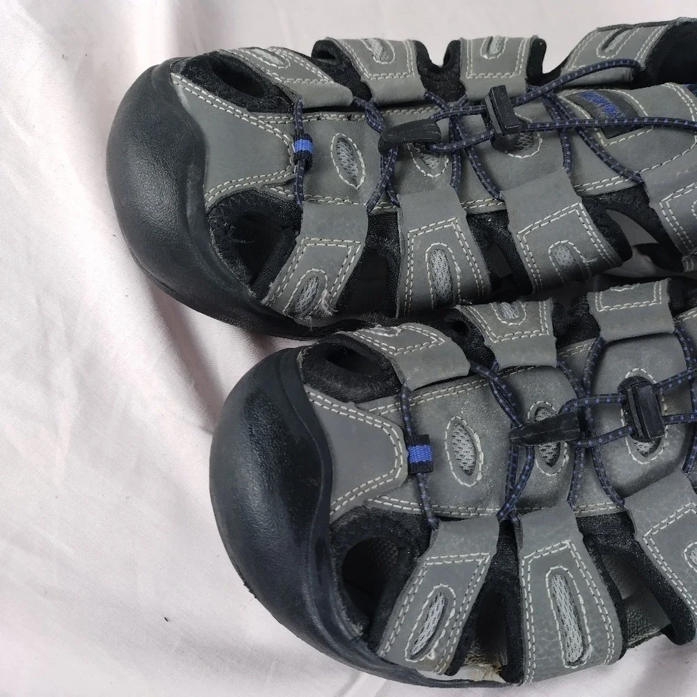 Brown Oak Sandals Mens Sz 13 Gray Walking Boating Hiking Outdoors Waterproof